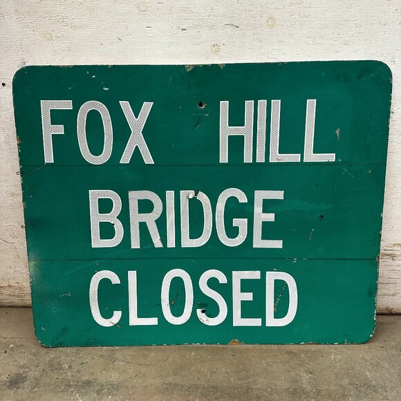 Fox Hill Bridge Detour Arrow Sign - Picture 1 of 13